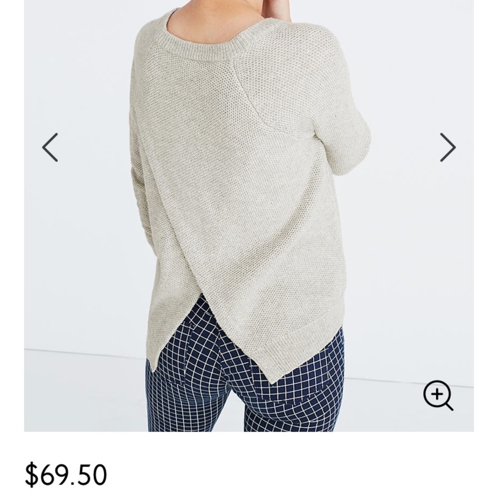 Madewell Province Cross-Back Pullover Sweater Sz L